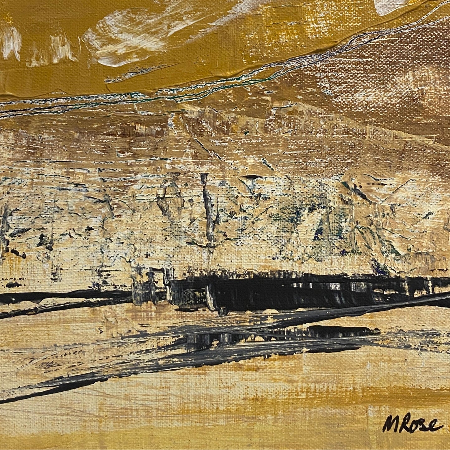 Ochre Valley | Acrylic on Deep Edge Canvas | Framed